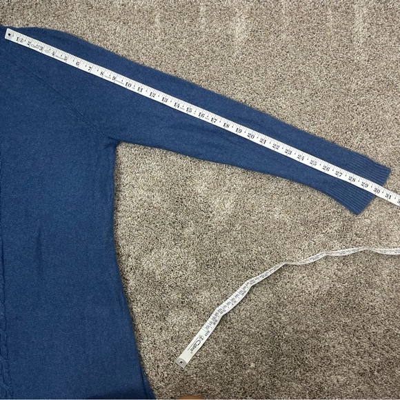 J. Jill Blue Knit blue turtleneck sweater dress large - Picture 9 of 9